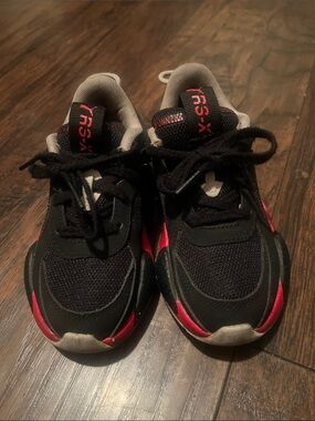 Puma RS -X Black and Red Running Sneakers